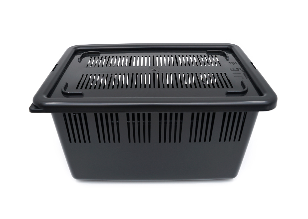 JIF 6面通気 ブラック 積み重ね式飼育ケース（中） detail 3